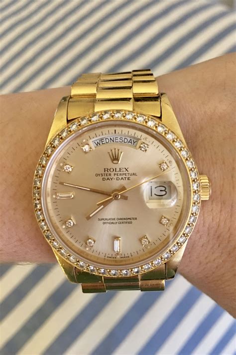 rolex oyster perpetual day date automatic 21 jewels|rolex presidential diamond bezel price.